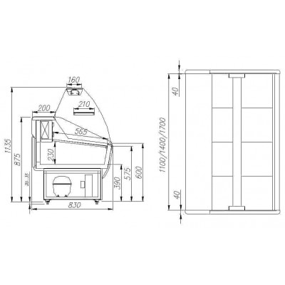 Настольная холодильная витрина Полюс G85 SM 1,2-1 (ВХС-1,2 ЭКО) Настольная холодильная витрина Полюс G85 SM 1,2-1 (ВХС-1,2 ЭКО)