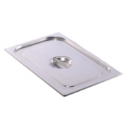 Крышка для гастроемкости GN1/4, с ручкой, нерж. сталь