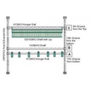 Комплект METRO, полка навесная на мойку (760 х 455 mm)