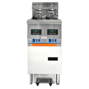 Фритюрница напольная электрическая с фильтром для масла, 2 ванны 13,5л