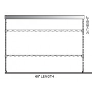 Комплект METRO, стол для нарезки (1525 x 760 x 864 mm) с тележкой (799 x 457 x 760 mm)