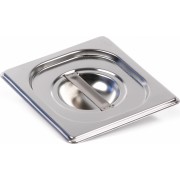 Крышка для гастроемкости GN1/6, с ручкой, нерж. сталь