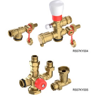 Смесительный узел Giacomini компактный и байпасс 1" без насоса Смесительный узел Giacomini компактный и байпасс 1" без насоса