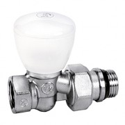 Прямой ручной клапан Giacomini 1/2", отвод с герметичной прокладкой