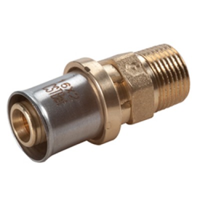 Прямой фитинг с нар. резьбой Giacomini 3/4"x(20x2) Прямой фитинг с нар. резьбой Giacomini 3/4"x(20x2)