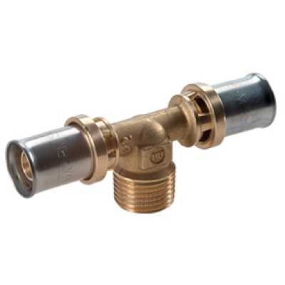 Тройник с нар. Резьбой Giacomini 1/2"x(16x2) Тройник с нар. Резьбой Giacomini 1/2"x(16x2)