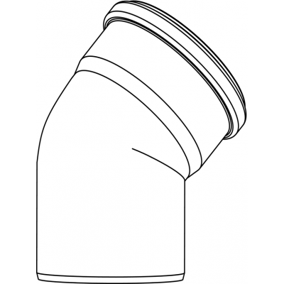 Отвод диам. 40 на 15° Отвод диам. 40 на 15°