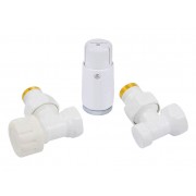 Комплект подключения угловой STANDARD MINI 1/2" (белый) с термоголовкой MINI DIAMANT М30х1,5