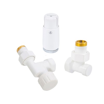 Комплект узла нижнего подкл SCHLOSSER осевой STANDARD MINI 1/2" (белый) с термоголовкой MINI DIAMANT М30х1,5 Комплект узла нижнего подкл SCHLOSSER осевой STANDARD MINI 1/2" (белый) с термоголовкой MINI DIAMANT М30х1,5