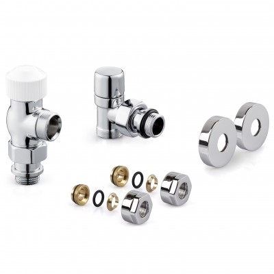 Набор термостатический для радиатора осевой ROYAL THERMO Design Pro 15 мм М30х1,5 (Хром) Набор термостатический для радиатора осевой ROYAL THERMO Design Pro 15 мм М30х1,5 (Хром)