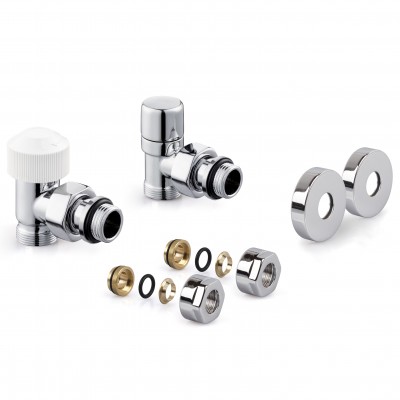 Набор термостатический для радиатора угловой ROYAL THERMO Design Pro 15 мм М30х1,5 (Хром) Набор термостатический для радиатора угловой ROYAL THERMO Design Pro 15 мм М30х1,5 (Хром)