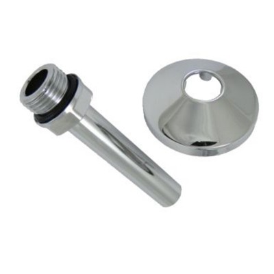 Трубка соединительная с розеткой 15х1-1/2" нр, длина 110 мм, отражатель d-50мм (Хром) Трубка соединительная с розеткой 15х1-1/2" нр, длина 110 мм, отражатель d-50мм (Хром)