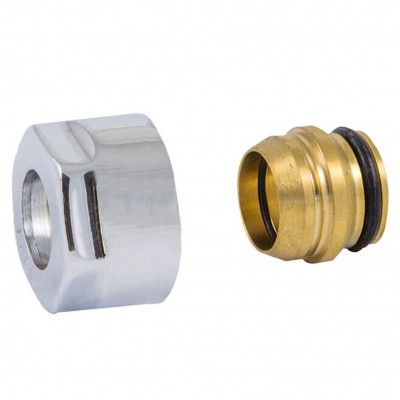 Подключение резьбовое для соединительных трубок 3/4"x15 (Хром) Подключение резьбовое для соединительных трубок 3/4"x15 (Хром)