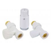 Комплект узла нижнего подкл SCHLOSSER прямой STANDARD MINI 1/2" (белый) с термоголовкой MINI DIAMANT М30х1,5