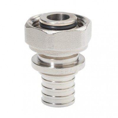 Переходник Rehau RAUTITAN НГ 16, 3/4" никелированная DZR латунь на евроконус Переходник Rehau RAUTITAN НГ 16, 3/4" никелированная DZR латунь на евроконус