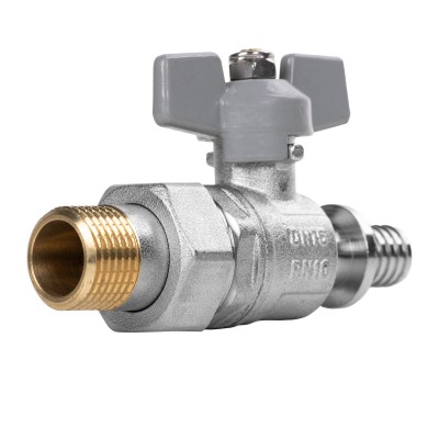 Кран шаровый с аксиальным соединением НГ 16x1/2" Кран шаровый с аксиальным соединением НГ 16x1/2"