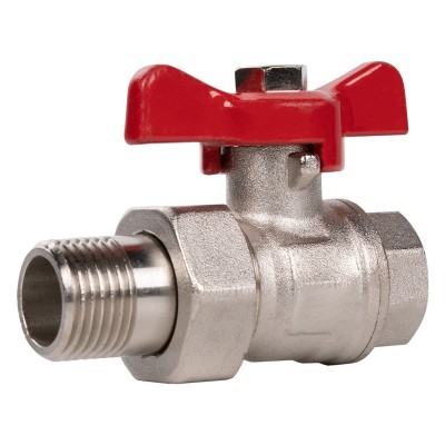 Кран шаровый Royal Thermo Optimal 1/2" НГ, ручка-бабочка Кран шаровый Royal Thermo Optimal 1/2" НГ, ручка-бабочка