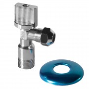 Кран шаровый угловой Royal Thermo Optimal для подкл. с/т приборов 1/2"х3/8"