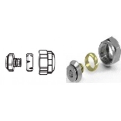 Фитинг коллекторный Royal Thermo 16х2,0 мм "евроконус", 3/4" Фитинг коллекторный Royal Thermo 16х2,0 мм "евроконус", 3/4"