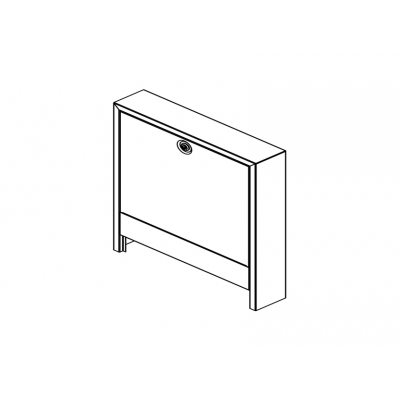 Шкаф коллекторный, приставной, тип AP 130/605, белый Шкаф коллекторный, приставной, тип AP 130/605, белый