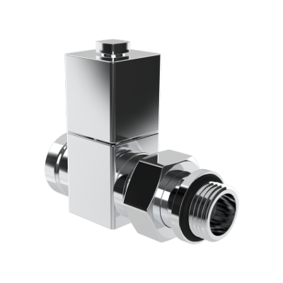 Вентиль ручной регулировки прямой, CUBE (хром), 1/2" Вентиль ручной регулировки прямой, CUBE (хром), 1/2"