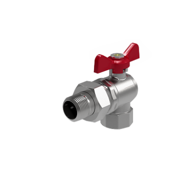 Кран шаровый угловой Royal Thermo Optimal 3/4" НГ, бабочка Кран шаровый угловой Royal Thermo Optimal 3/4" НГ, бабочка