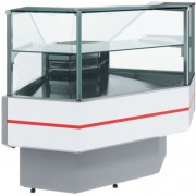 Витрина холодильная Carboma GC95 VM-5 (ВХСу-1 внешний 90 Carboma GC95) (0011-9003 боковины серые, декор белый)