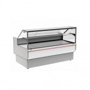Витрина холодильная Carboma GC95 SM 1,5-1 (ВХС-1,5 Carboma GC95) (0011-9003 боковины серые, декор белый)