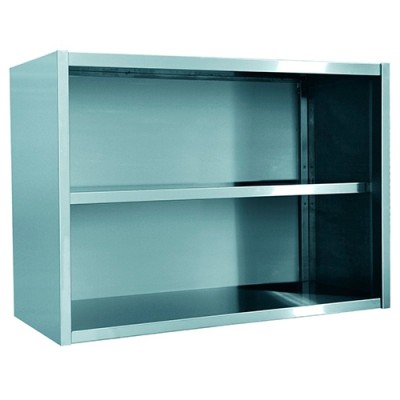 Полка кухонная настенная открытая ПНО-1-800х400х700 полностью из нерж. стали Полка кухонная настенная открытая ПНО-1-800х400х700 полностью из нерж. стали