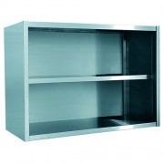 Полка кухонная настенная открытая ПНО-3-1200х400х700 полностью из нерж. стали