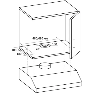 Подвесная вытяжка NORDFROST AS 6040 X Подвесная вытяжка NORDFROST AS 6040 X