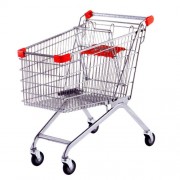 Тележка покупательская 125л, 850х540х1050мм, колеса 125 мм полиуретан с детским сиденьем