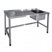 Стол предмоечный и сбора отходов СПСО-7-5-1500х700х860 полностью из нерж. стали разборной