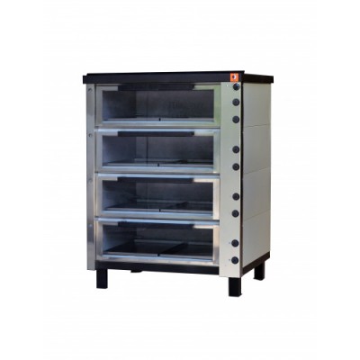 Печь хлебопекарная электрическая ХПЭ-750/500.41 стекло (1274х1030х1704мм, 4 камеры, 380В, 25,6кВт) в обрешетке Печь хлебопекарная электрическая ХПЭ-750/500.41 стекло (1274х1030х1704мм, 4 камеры, 380В, 25,6кВт) в обрешетке