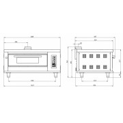 Шкаф пекарский подовый газовый ШЖГ/1 (1388x987x763 мм ,400 С, с пароувлаж.) 16 програм.реж.арт13085