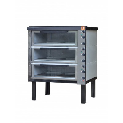 Печь хлебопекарная электрическая ХПЭ-750/500.31 стекло (1274х1030х1604мм, 3 яруса, 380В, 19,2кВт) в обрешетке Печь хлебопекарная электрическая ХПЭ-750/500.31 стекло (1274х1030х1604мм, 3 яруса, 380В, 19,2кВт) в обрешетке