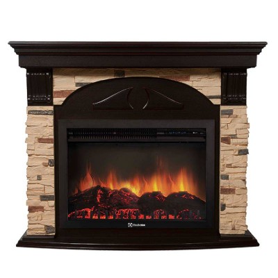 Портал Firelight Torre 30S камень сланец натуральный, шпон темный дуб Портал Firelight Torre 30S камень сланец натуральный, шпон темный дуб