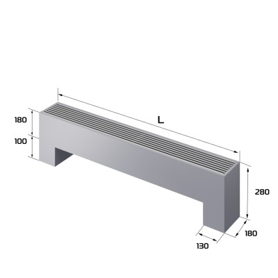 Конвектор напольный Royal Thermo STEP-180/180/1800-3-N-SS-LG-NA Конвектор напольный Royal Thermo STEP-180/180/1800-3-N-SS-LG-NA