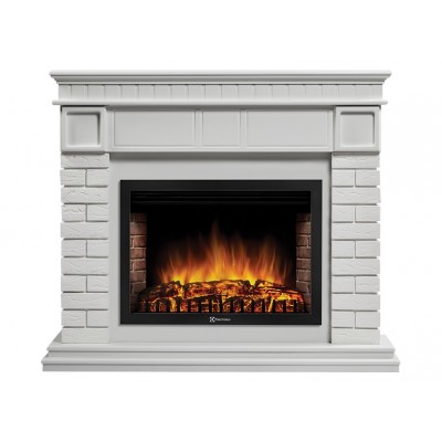 Портал Firelight Bricks 30 камень белый, белая эмаль Портал Firelight Bricks 30 камень белый, белая эмаль