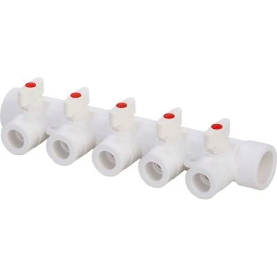 Коллектор Lammin с шаровыми кранами PPR 40 х 5 16/1 Коллектор Lammin с шаровыми кранами PPR 40 х 5 16/1