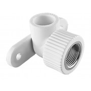 Угольник TEBO бел. PP-R комб. 20х1/2quot; ВР с креплен. (20/100), арт. 030033802