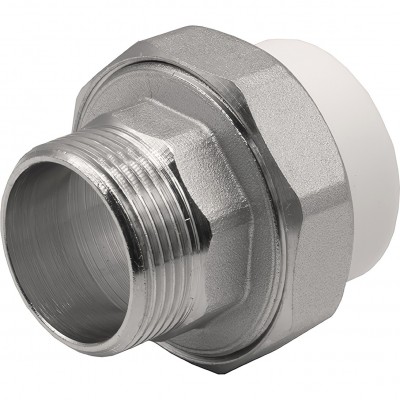 Муфта THERMOLIGHT комбинированная разъемная PP-R НР 40х1 1/4quot; белый (4/48) Муфта THERMOLIGHT комбинированная разъемная PP-R НР 40х1 1/4quot; белый (4/48)