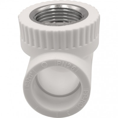 Тройник THERMOLIGHT комбинированный PP-R ВР 32х3/4х32 белый (10/60) Тройник THERMOLIGHT комбинированный PP-R ВР 32х3/4х32 белый (10/60)