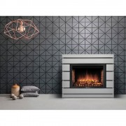 Каминокомплект Firelight: Очаг EFP/P-2520LS, портал Moderno 25 шпон белый дуб