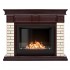 Каминокомплект: Биокамин Firelight BFP/P-2520, портал Bricks 25 камень бежевый, шпон темный дуб Каминокомплект: Биокамин Firelight BFP/P-2520, портал Bricks 25 камень бежевый, шпон темный дуб