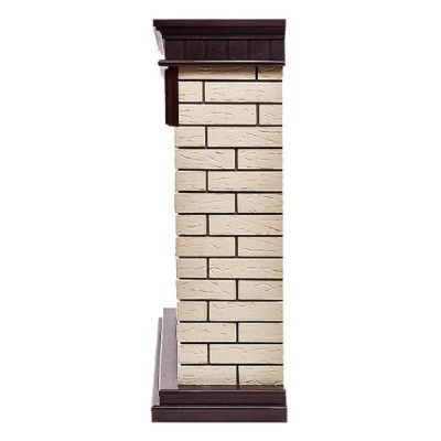Каминокомплект: Биокамин Firelight BFP/P-2520, портал Bricks 25 камень бежевый, шпон темный дуб Каминокомплект: Биокамин Firelight BFP/P-2520, портал Bricks 25 камень бежевый, шпон темный дуб
