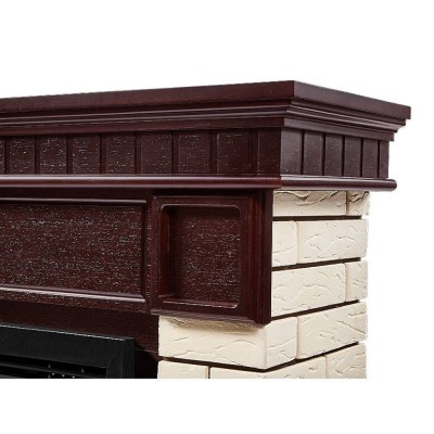 Каминокомплект: Биокамин Firelight BFP/P-2520, портал Bricks 25 камень бежевый, шпон темный дуб Каминокомплект: Биокамин Firelight BFP/P-2520, портал Bricks 25 камень бежевый, шпон темный дуб