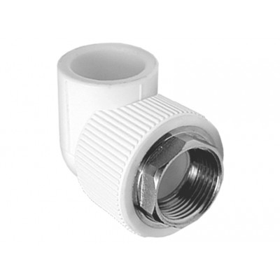 Угольник TEBO бел. PP-R комб. 32x1quot; ВР под ключ (10/40), арт. 015030508 Угольник TEBO бел. PP-R комб. 32x1quot; ВР под ключ (10/40), арт. 015030508