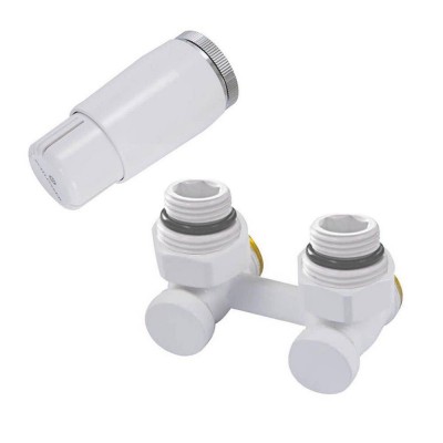 Комплект узла нижнего подкл SCHLOSSER угловой STANDARD 3/4quot; (белый) с термоголовкой М30х1,5, ниппеля 1/2quot;Х3/4quot; Комплект узла нижнего подкл SCHLOSSER угловой STANDARD 3/4quot; (белый) с термоголовкой М30х1,5, ниппеля 1/2quot;Х3/4quot;