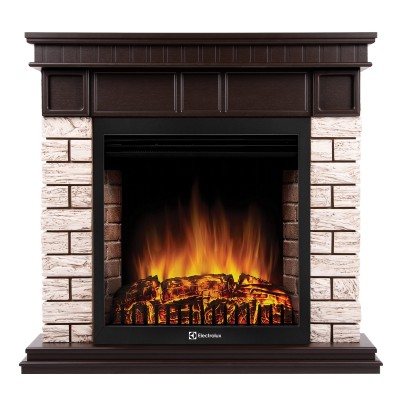 Портал Firelight Bricks Wood Classic камень коричневый, шпон темный дуб Портал Firelight Bricks Wood Classic камень коричневый, шпон темный дуб